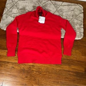 Halogen Red 100% Cashmere turtleneck NWT Nordstrom